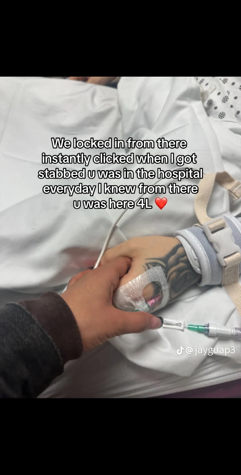 Image – Jay Guapo holding onto his now ex girlfriend’s hand post-miscarriage… picture from June 2024. (Source: @jayguap3/TikTok).