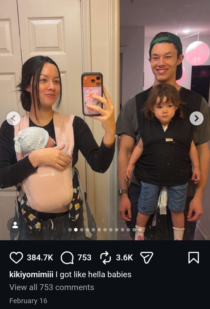 Image - Kiyomi Vining, is pictured with her husband, Mikey, and her two children: daughter Suni and son Micky. 