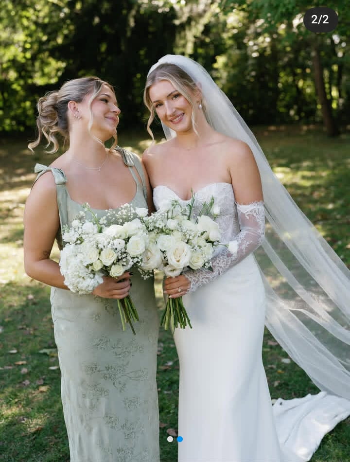 Image - Mandy’s iPhone, is pictured with new bride, when she was one of the bride's bridesmaids, back in September 2025.