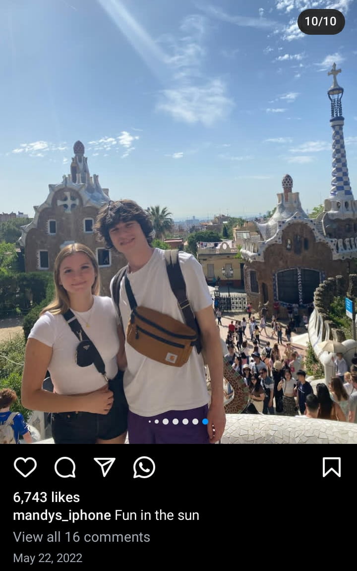 Image - ThatMartinKid and Mandy’s iPhone, pictured together for the first time, photo is from their trip to Europe, back in May 2022.