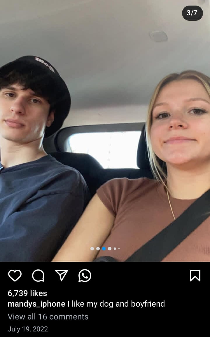 Image - ThatMartinKid and soon-to-be wife, Mandy’s iPhone, pictured together when they soft-launched their relationship, back in July 2022.