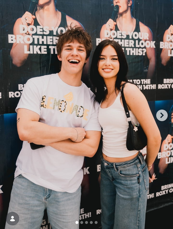 Image - Alex Sampson, is pictured with his girlfriend, Lily Weber, back in March 2026. 