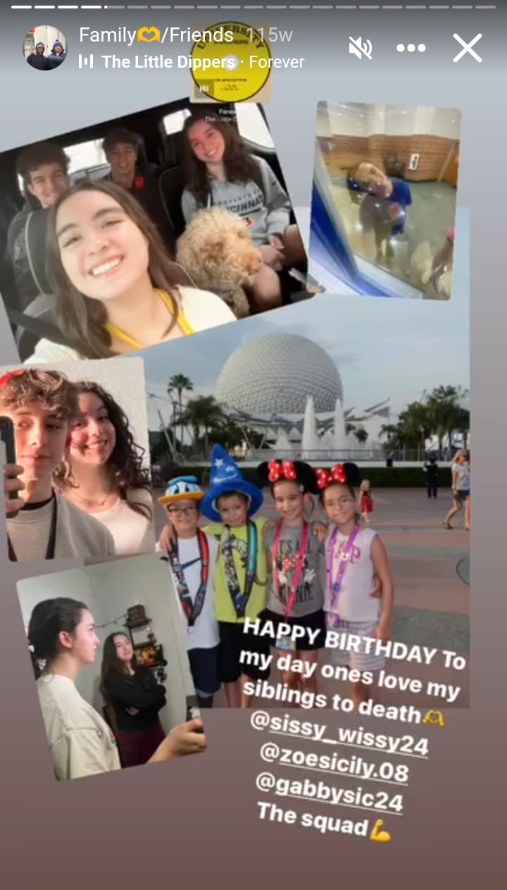 Image - Gio Siciliano, is pictured with his three siblings, Gabby, Zoe, and Wissy.