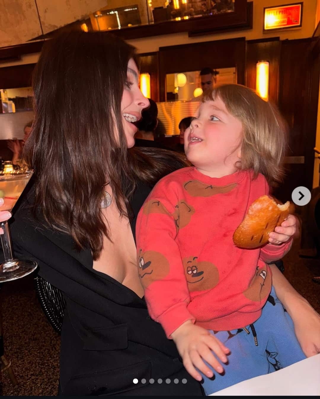 Image - Emily Ratajkowski, is pictured with her son's, Sylvester Apollo Bear, back in April 2025.